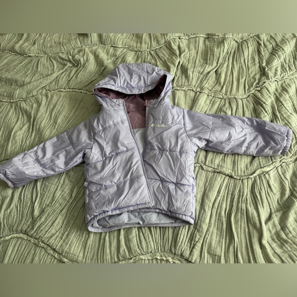 Columbia Kids' Lavender Raincoat and Bib Set - Picture 4 of 4